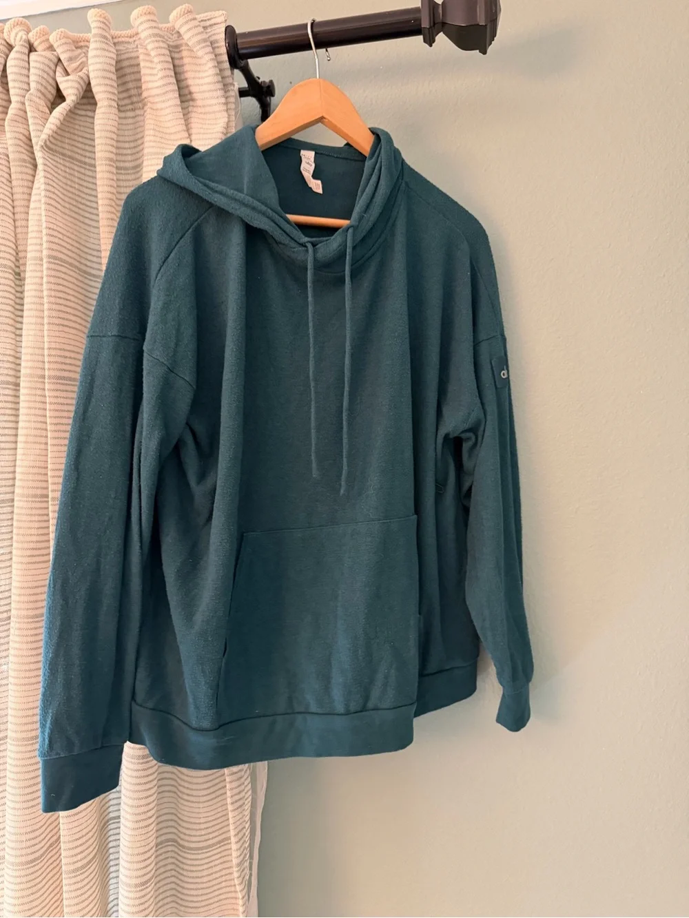 Alo Yoga Alolux Cozy Hoodie in Galactic Teal oversized M